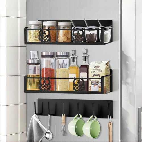 Magnetic Spice Rack for Refrigerator, Space Saving Kitchen Organizer Shelf - Image 6