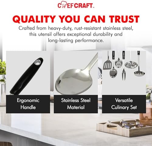 Chef Craft Select Heavy Duty Basting Spoon, 12 inch, Stainless Steel - Image 4