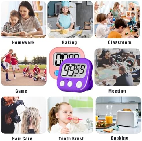 ZILLEEN Classroom Timer for Kids Teachers 2 Pack Digital Timers Pur Pk - Image 5
