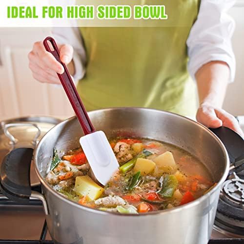 Meekoo 5 Pcs 14 Inch Rubber Spatula High Heat Resistant Silicone Spatula - Image 6