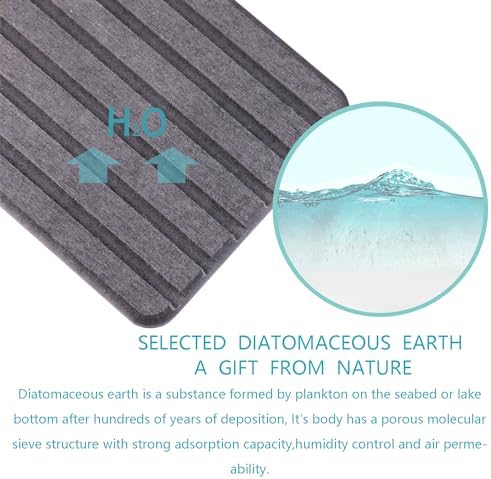 NiuYichee 2 PCS Water Absorbent diatomite Coasters, 12.2" x 4" Water Absorbing - Image 3