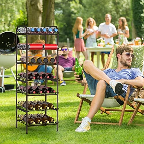 smusei Water Bottle Organizer 7 Tier Free Standing Vertical Metal Water Bottle - Image 4