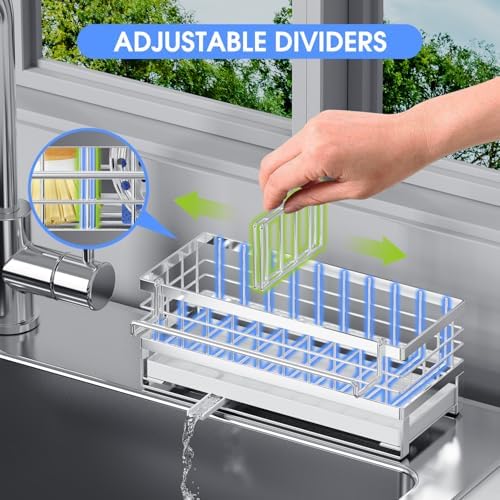 Metal Kitchen Sink Sponge Holder, Countertop Sink Caddy - Image 5