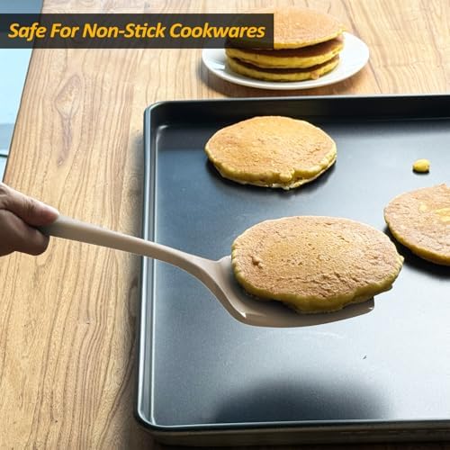 Silicone Pancake Spatula Turner, Lengthened Handle & Seamless Design - Image 6