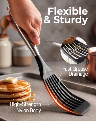 Zulay Kitchen Stainless Steel Fish Turner Spatula - Image 4