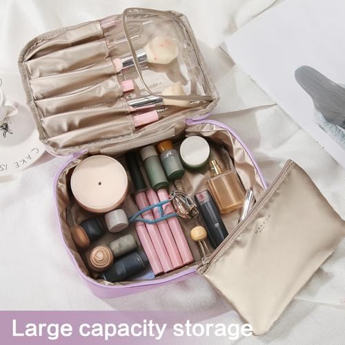 Queboom Travel Makeup Bag Cosmetic Bag Toiletry Bag - Image 6