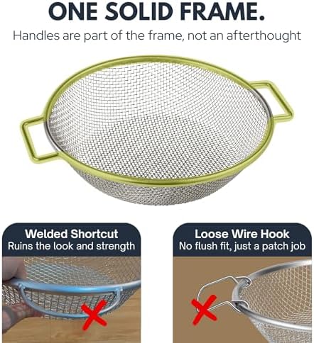 Round Soil Sifter, 1/8-inch Stainless Steel Sieve - Image 6
