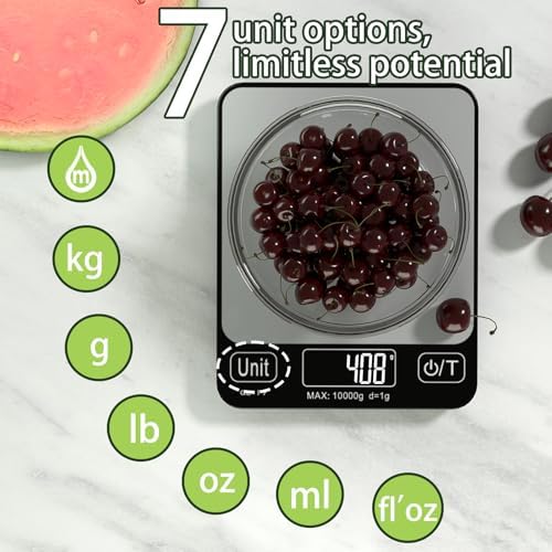 Food Scale Digital, 10kg/22lb Kitchen Scales Weight - Image 4