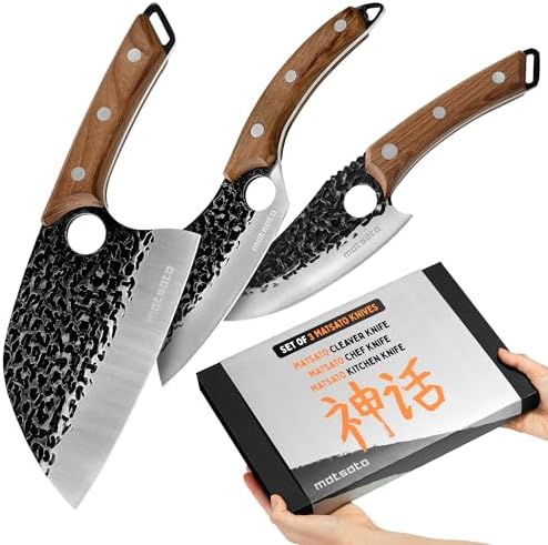 Matsato Knife Set 3-Piece Kitchen Knives, Cooking Chef Knife Set by Matsato