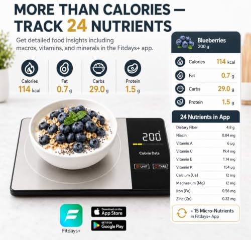 Smart Nutrition Food Scale - 1g Precision Digital Kitchen Scale - Image 4