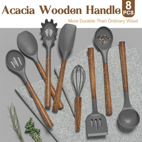 Umite Chef Silicone Cooking Utensil Set, 8-Piece Kitchen Utensils Set - Image 5