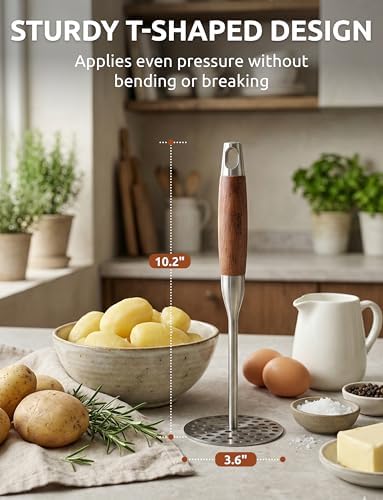 DUGATO Potato Masher, Stainless Steel Masher Tool - Image 4