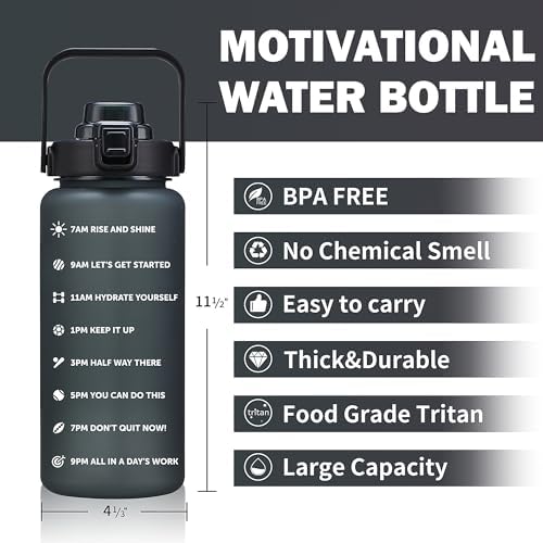 ST-YIBEN 64oz, 128oz Large Motivational Water Bottle - Image 2