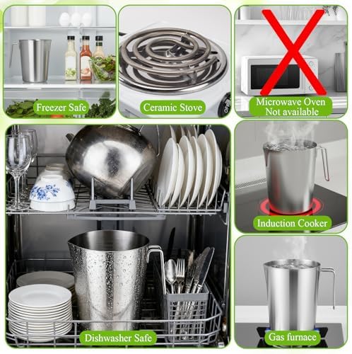 2L 18/8 Stainless Steel Measuring Cup - Image 4