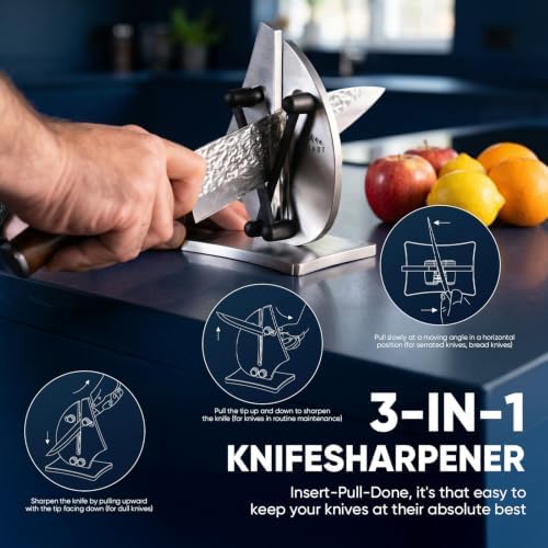 VN3 Professional Knife Sharpener | 3-Action Tungsten Carbide - Image 3