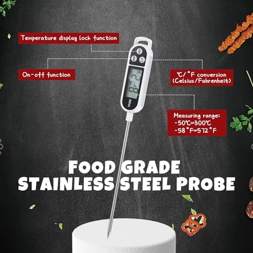 Copkim 6 Pcs Food Thermometer Instant Read Probe BBQ - Image 3