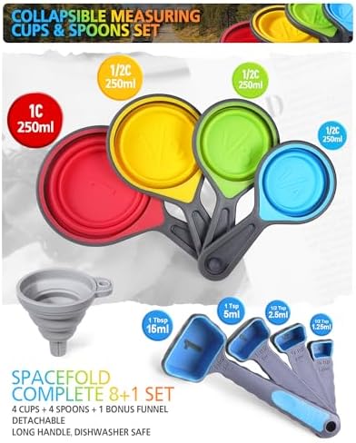 Collapsible Measuring Cups and Spoons Set - Image 2
