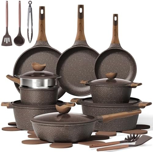 CAROTE 26pcs Pots and Pans Set, Nonstick Cookware Sets by CAROTE