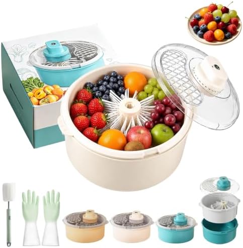 Electric Fruit Washer Spinner Bowl, 11.8 * 7.9in，Beige：Electric by Unknown