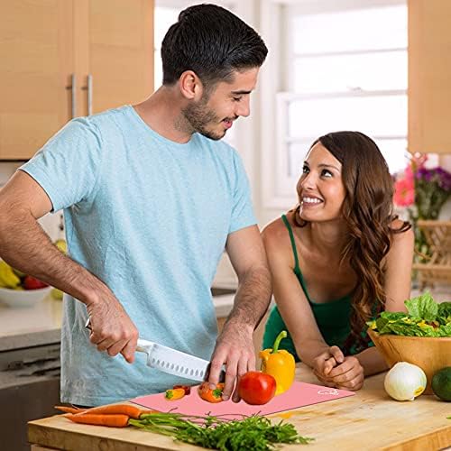 ZVP Flexible Plastic Cutting Board Set of 3 Gradient Color, Colorful Chopping - Image 5