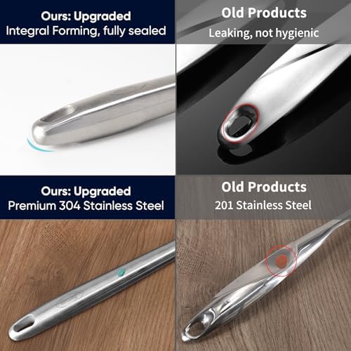 Skimmer Slotted Spoon, Newness 304 Stainless Steel Slotted Spoon - Image 2