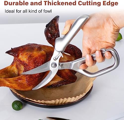 LIVINGO Kitchen Scissors Heavy Duty Utility Poultry Shears Stainless Steel - Image 2