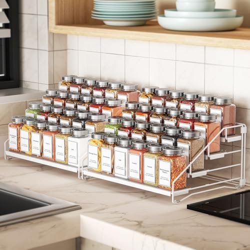 BOIVSHI Spice Organizer for Cabinet, Depth Adjustable Spice Rack - Image 3