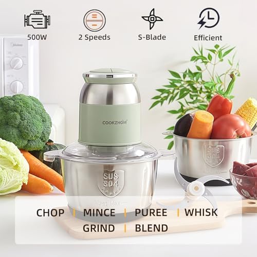 Green Food Processor, 500W Electric Meat Grinder - Image 5