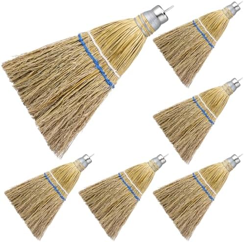 Suclain 6 Pcs 12" Hand Held Whisk Broom Corn Straw by Suclain