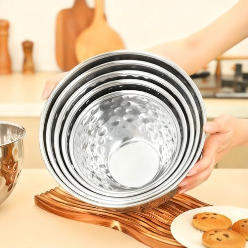 Stainless Steel Mixing Bowls Set of 5 - Image 6