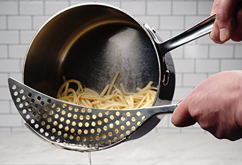 RSVP International Endurance Collection Pierced Crescent Pot Strainer, 18/8 - Image 4
