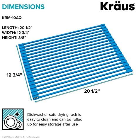 KRAUS Multipurpose Over-Sink Roll-Up Dish Drying Rack, Colander and Trivet in - Image 6
