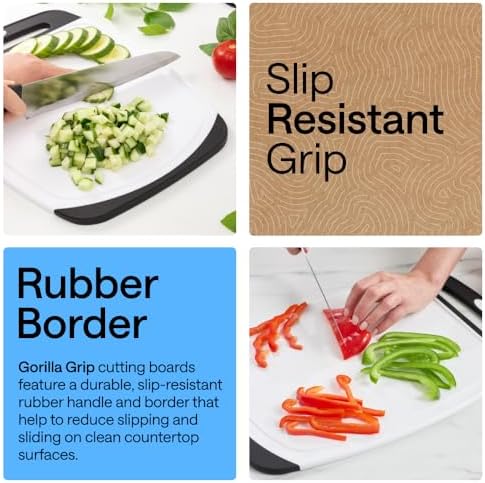 GORILLA GRIP BPA-Free Reversible Kitchen Cutting Board - Image 3