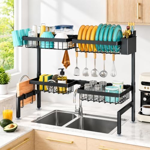 NestOrganix Over The Sink Dish Drying Rack, Dish Drying Rack - Image 6