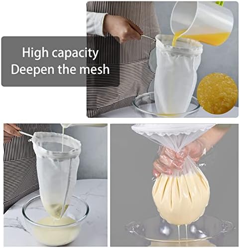 WMKGG Ultra Fine Mesh Strainer Bags, Reusable Mesh Filter Bags - Image 5