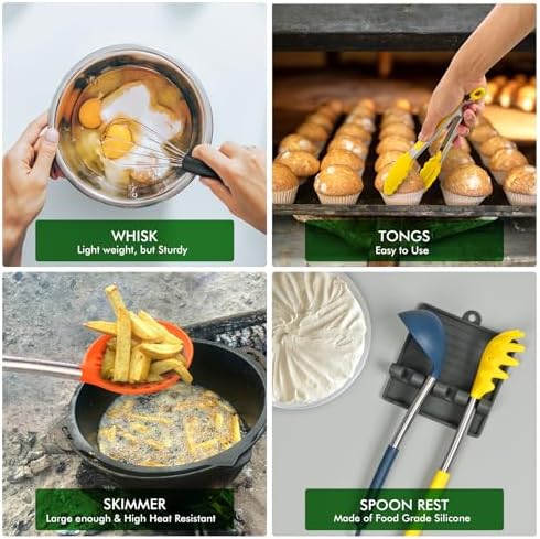 HOTEC Silicone Kitchen Cooking Utensils Set - Image 5