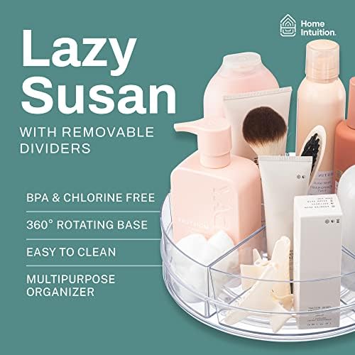 Home Intuition Round Plastic Lazy Susan Turntable Food Storage Container - Image 2