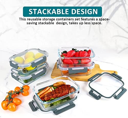 M MCIRCO 5 Pack, 30 oz Glass Food Storage Containers - Image 5
