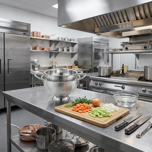2 Pack Stainless Steel Colander Set - Image 6