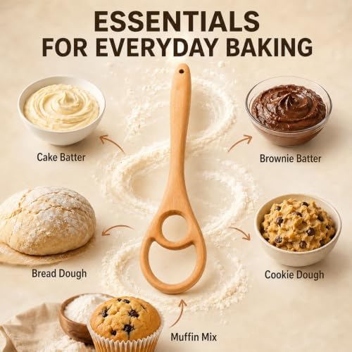Danish Dough Whisk, 12.6" Wooden Sourdough Whisk, 2 Pack Kitchen Gift - Image 7