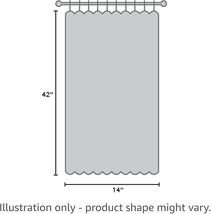 Grey Sheer Kitchen Valance for Windows Set of 2, Small Modern Rod Pocket Voile - Image 7