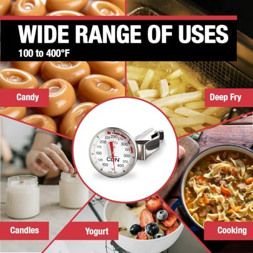 CDN ProAccurate Candy & Deep Fry Thermometer | Insta-Read 7" Stem | NSF - Image 4
