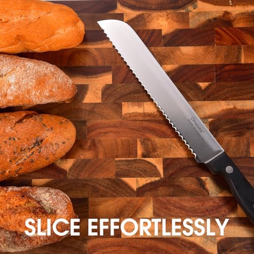 Omesata Bread Knife, Serrated Bread Knives - Image 4