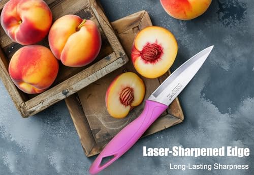 Paring Knife, 4 inch Fruit Paring Knives Set of 4 - Image 6