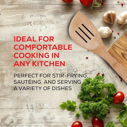 Helen’s Asian Kitchen Slotted Spatula, Natural Bamboo - Image 4