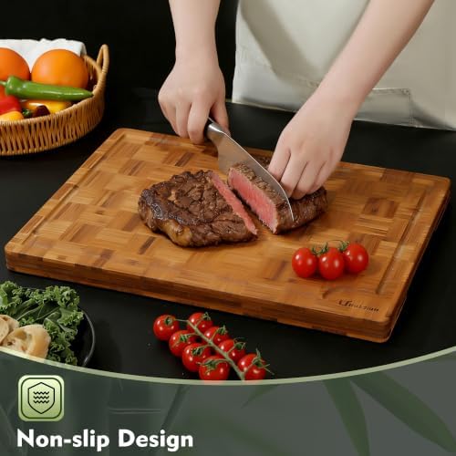 Bamboo Cutting Board Set of 3 Wooden Cutting Boards - Image 5