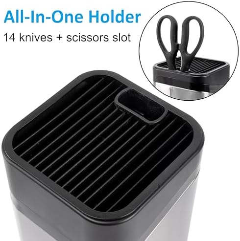 RedCall Kitchen Knife Holder, Stainless Steel Universal Knife Block - Image 3
