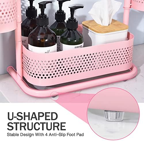 KINGRACK Metal Bathroom Counter Organizer，Rotating Countertop Storage Shelf - Image 4