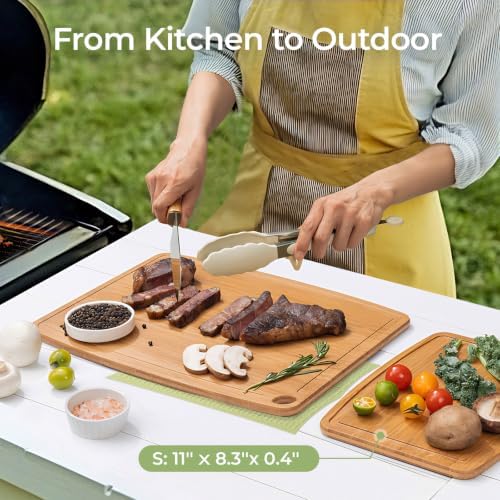 Keechee Dishwasher Safe Bamboo Cutting Boards Durable Lightweight Wood Cutting - Image 5