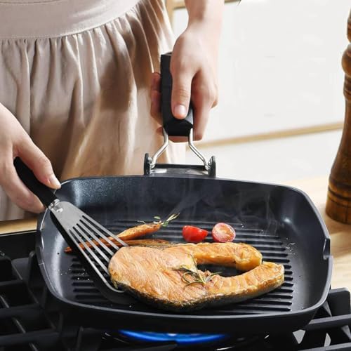 Stainless-Steel Slotted Flex Fish Turner, Kitchen Spatulas - Image 5